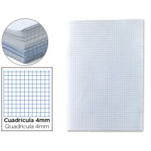 PAPEL FLORETE LIDERPAPEL CUADRO 4MM 60G/M2 PAQUETE DE 250