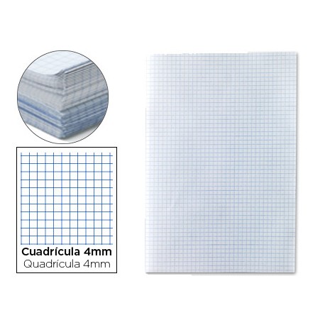 PAPEL FLORETE LIDERPAPEL CUADRO 4MM 60G/M2 PAQUETE DE 250
