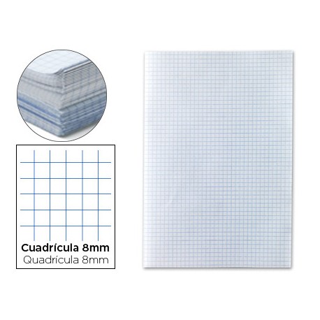 PAPEL FLORETE LIDERPAPEL CUADRO 8MM 60G/M2 PAQUETE DE 250
