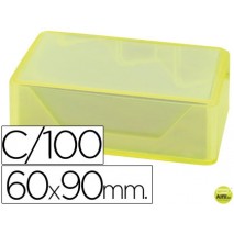 TARJETAS DE VISITAS LIDERPAPEL 90X60MM BLANCA 250G/M2 CAJA DE 100
