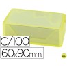 TARJETAS DE VISITAS LIDERPAPEL 90X60MM BLANCA 250G/M2 CAJA DE 100