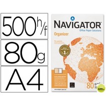 PAPEL FOTOCOPIADORA NAVIGATOR DIN A4 80 GRAMOS -4 TALADROS PAPEL MULTIUSO INK-JET Y LASER-PAQUETE DE