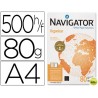 PAPEL FOTOCOPIADORA NAVIGATOR DIN A4 80 GRAMOS -4 TALADROS PAPEL MULTIUSO INK-JET Y LASER-PAQUETE DE