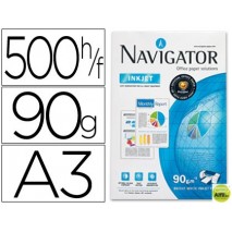 PAPEL FOTOCOPIADORA NAVIGATOR DIN A3 90 GRAMOS PAPEL MULTIUSO INK-JET Y LASER-PAQUETE DE 500 HOJAS