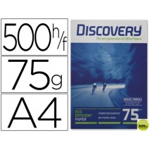 PAPEL FOTOCOPIADORA DISCOVERY DIN A4 75 GRAMOS PAPEL MULTIUSO INK-JET Y LASER-PAQUETE DE 500 HOJAS