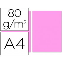PAPEL COLOR LIDERPAPEL DIN-A4 80 GRAMOS ROSA PAQUETE DE 100 HOJAS