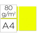 PAPEL COLOR LIDERPAPEL DIN-A4 80 GRAMOS LIMON PAQUETE DE 100 HOJAS