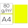 PAPEL COLOR LIDERPAPEL DIN-A4 80 GRAMOS LIMON PAQUETE DE 100 HOJAS