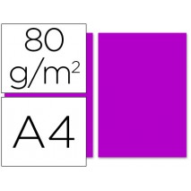 PAPEL COLOR LIDERPAPEL DIN-A4 80 GRAMOS FUCSIA PAQUETE DE 100 HOJAS