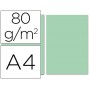 PAPEL COLOR LIDERPAPEL DIN-A4 80 GRAMOS VERDE PAQUETE DE 100 HOJAS