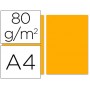 PAPEL COLOR LIDERPAPEL DIN-A4 80 GRAMOS NARANJA PAQUETE DE 100 HOJAS