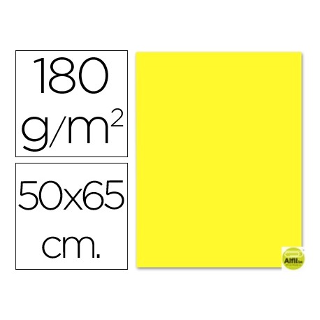 CARTULINA LIDERPAPEL 50X65 CM 180G/M2 AMARILLO
