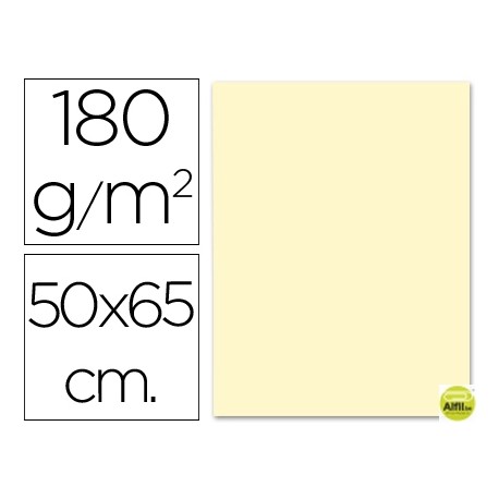 CARTULINA LIDERPAPEL 50X65 CM 180G/M2 CREMA