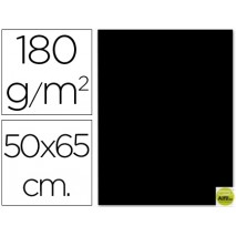 CARTULINA LIDERPAPEL 50X65 CM 180G/M2 NEGRO