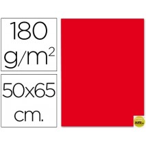 CARTULINA LIDERPAPEL 50X65 CM 180G/M2 ROJO