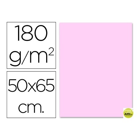 CARTULINA LIDERPAPEL 50X65 CM 180G/M2 ROSA