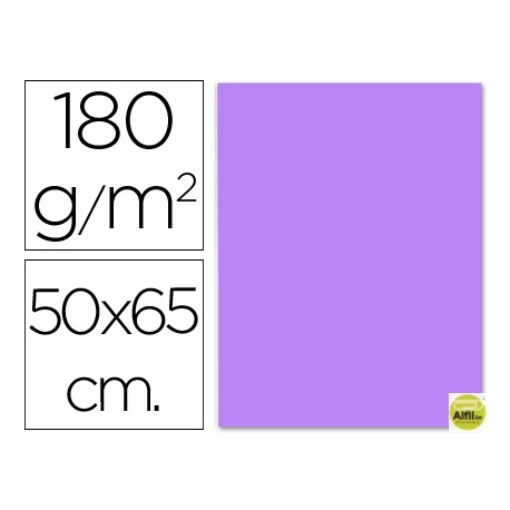 CARTULINA LIDERPAPEL 50X65CM LILA 180 GR -UNIDAD