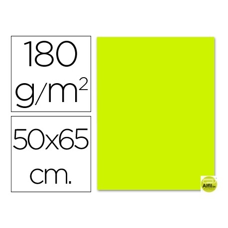 CARTULINA LIDERPAPEL 50X65CM VERDE PISTACHO 180 GR -UNIDAD