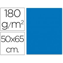CARTULINA LIDERPAPEL 50X65 CM 180G/M2 AZUL TURQUESA