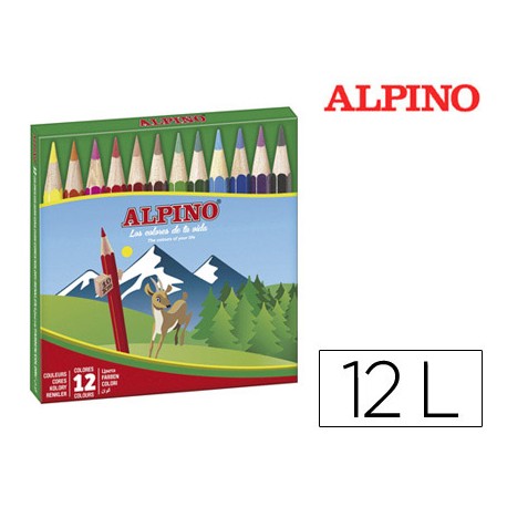 LAPICES DE COLORES ALPINO 652 C/ DE 12 COLORES CORTOS