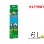 LAPICES DE COLORES ALPINO 653 C/ DE 6 COLORES LARGOS
