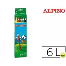 LAPICES DE COLORES ALPINO 653 C/ DE 6 COLORES LARGOS
