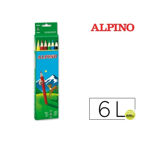 LAPICES DE COLORES ALPINO 653 C/ DE 6 COLORES LARGOS