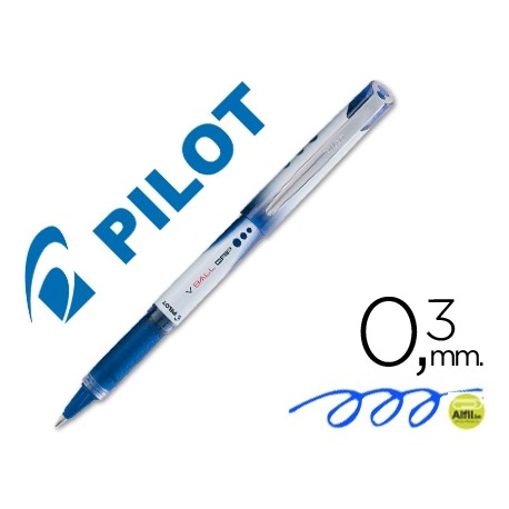 ROTULADOR PILOT ROLLER V-BALL GRIP AZUL 05 MM
