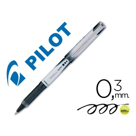 ROTULADOR PILOT ROLLER V-BALL GRIP NEGRO 05 MM