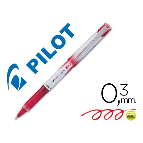 ROTULADOR PILOT ROLLER V-BALL GRIP ROJO 05 MM