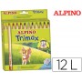 LAPICES DE COLORES ALPINO TRIMAX CAJA DE 12 COLORES