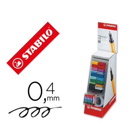 ROTULADOR STABILO POINT 88 PUNTA DE FIBRA PUNTA FINA -EXPOSITOR DE 236 UNIDADES 20 COLORES SURTIDOS