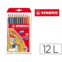 LAPICES DE COLORES STABILO TRIO CAJA DE 12 COLORES