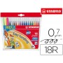 ROTULADOR STABILO TRIO CAJA DE 18 COLORES