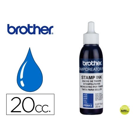 TINTA PARA REENTINTADO AZUL 20 CC PARA SELLOS AUTOMATICOS BROTHER