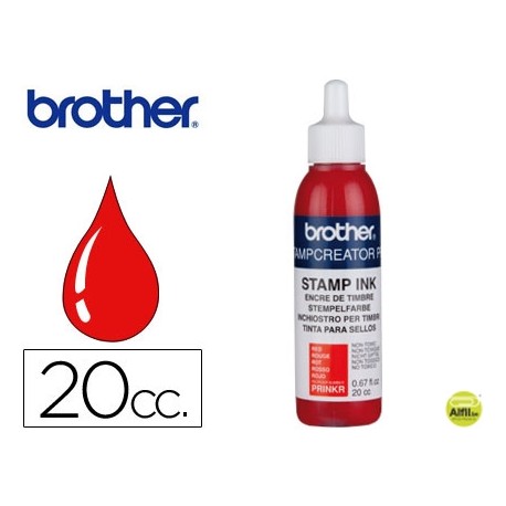 TINTA PARA REENTINTADO ROJO 20 CC PARA SELLOS AUTOMATICOS BROTHER