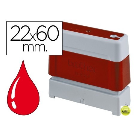 SELLO AUTOMATICO BROTHER 22 MM X 60 MM ROJO