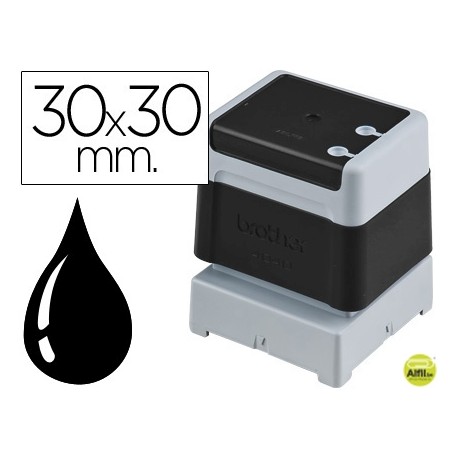 SELLO AUTOMATICO BROTHER 30 MM X 30 MM NEGRO