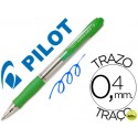 BOLIGRAFO PILOT SUPER GRIP VERDE CLARO -RETRACTIL -SUJECION DE CAUCHO -TINTA BASE DE ACEITE