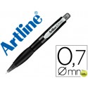 PORTAMINAS ARTLINE RETRACTIL SUJECION DE CAUCHO TRANSLUCIDO 0.7 MM -CUERPO NEGRO