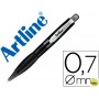 PORTAMINAS ARTLINE RETRACTIL SUJECION DE CAUCHO TRANSLUCIDO 0.7 MM -CUERPO NEGRO