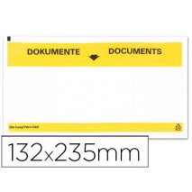 SOBRE AUTOADHESIVO Q-CONNECT PORTADOCUMENTOS MULTILINGUE 232X130 MM VENTANA TOTALMENTE TRANSPARENTE