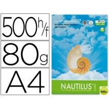 PAPEL FOTOCOPIADORA NAUTILUS DIN A4 80 GRAMOS -PAQUETE DE 500 HOJAS 100% RECICLADO