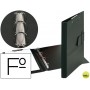 CARPETA 4 ANILLAS 25 MM LENGUETA MINICLIP PLASTICO SARO FOLIO NEGRA
