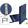 CARPETA 4 ANILLAS 25 MM LENGUETA MINICLIP PLASTICO SARO FOLIO AZUL
