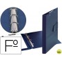 CARPETA 4 ANILLAS 25 MM LENGUETA MINICLIP PLASTICO SARO FOLIO AZUL