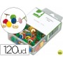 CHINCHETAS Q-CONNECT COLORES SURTIDOS -CAJA DE 120 UNIDADES