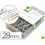 CLIPS COLORES RAYADOS Q-CONNECT -28 MM -CAJA DE 100 UNIDADES COLORES SURTIDOS