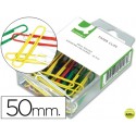 CLIPS COLORES Q-CONNECT -50 MM -CAJA DE 30 UNIDADES COLORES SURTIDOS
