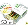 CLIPS COLORES Q-CONNECT -50 MM -CAJA DE 30 UNIDADES COLORES SURTIDOS